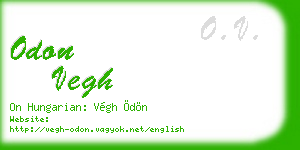 odon vegh business card
