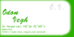 odon vegh business card
